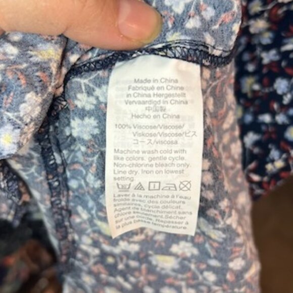 Madewell Floral Midi Skirt - Navy and White - Picture 8 of 10